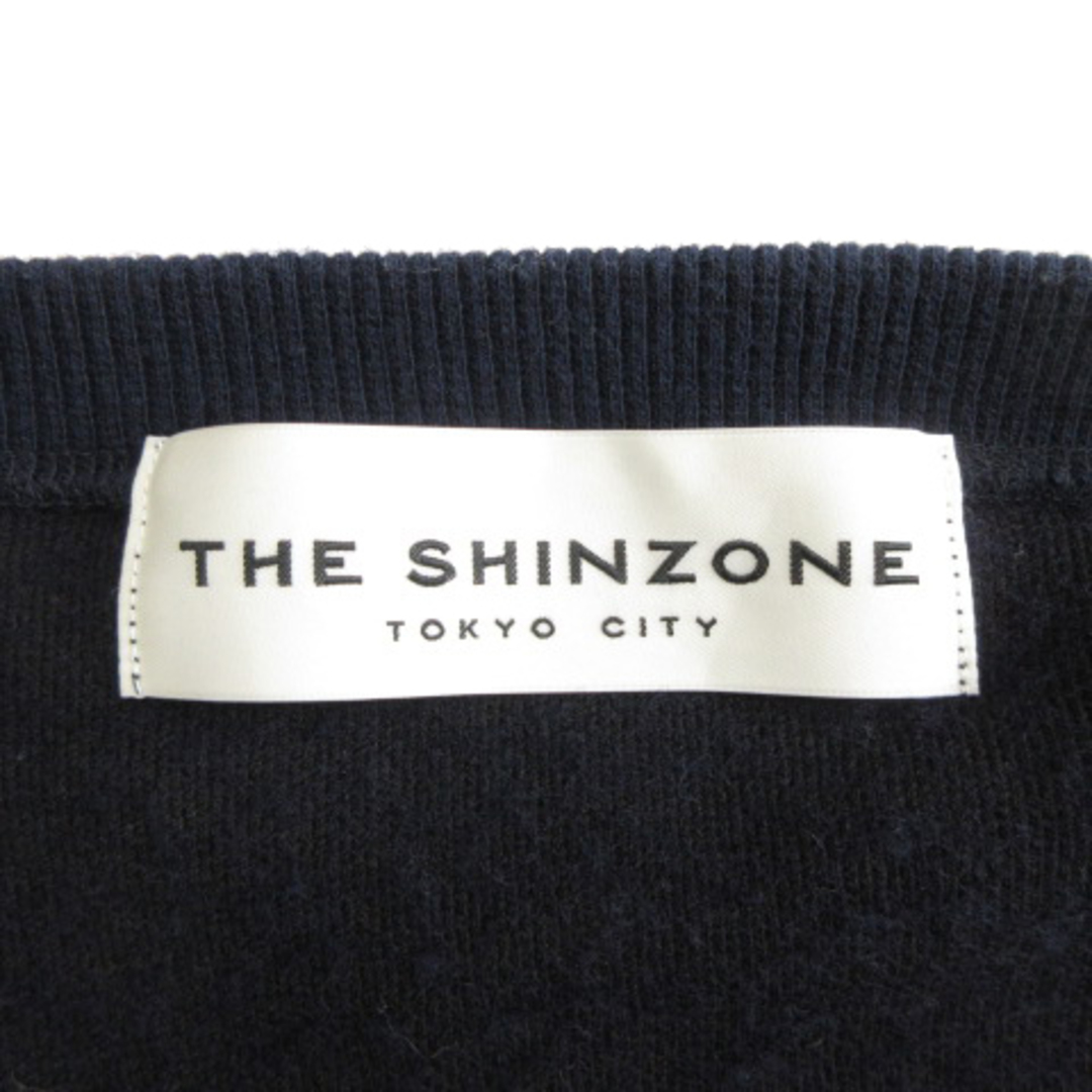 Shinzone(シンゾーン)のシンゾーン フリースケープリンカーディガン オープンフロント 長袖 紺 F レディースのトップス(カーディガン)の商品写真