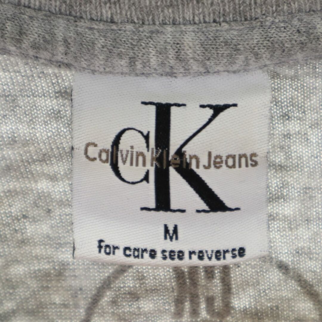 Calvin Klein(カルバンクライン)のカルバンクライン 90s USA製 オールド プリント 半袖 Tシャツ M グレー Calvin Klein Jeans レディース 古着 【240320】 メール便可 レディースのトップス(Tシャツ(半袖/袖なし))の商品写真