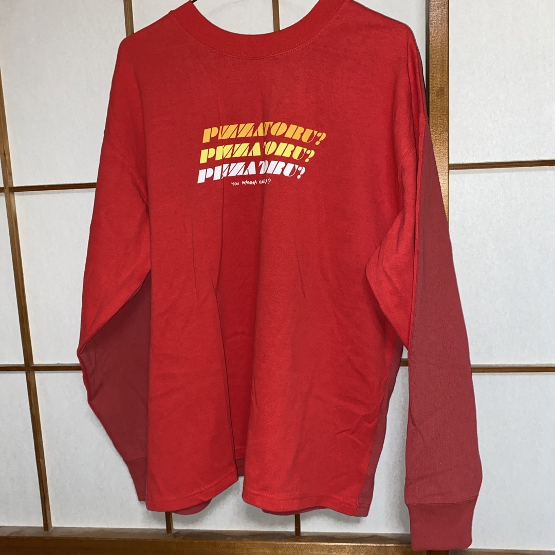 niko and...(ニコアンド)の美品ニコアンド　ロングＴシャツ　2way  赤　Ｌサイズ メンズのトップス(Tシャツ/カットソー(七分/長袖))の商品写真