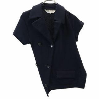 COMME des GARCONS - コムデギャルソン 00s 2006年 日本製 半袖 ねじれ ジャケット M ネイビー COMME des GARCONS レディース 古着 【240320】