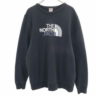 ザノースフェイス(THE NORTH FACE)のノースフェイス 長袖 スウェット トレーナー XL 黒 THE NORTH FACE メンズ 古着 【240320】(スウェット)