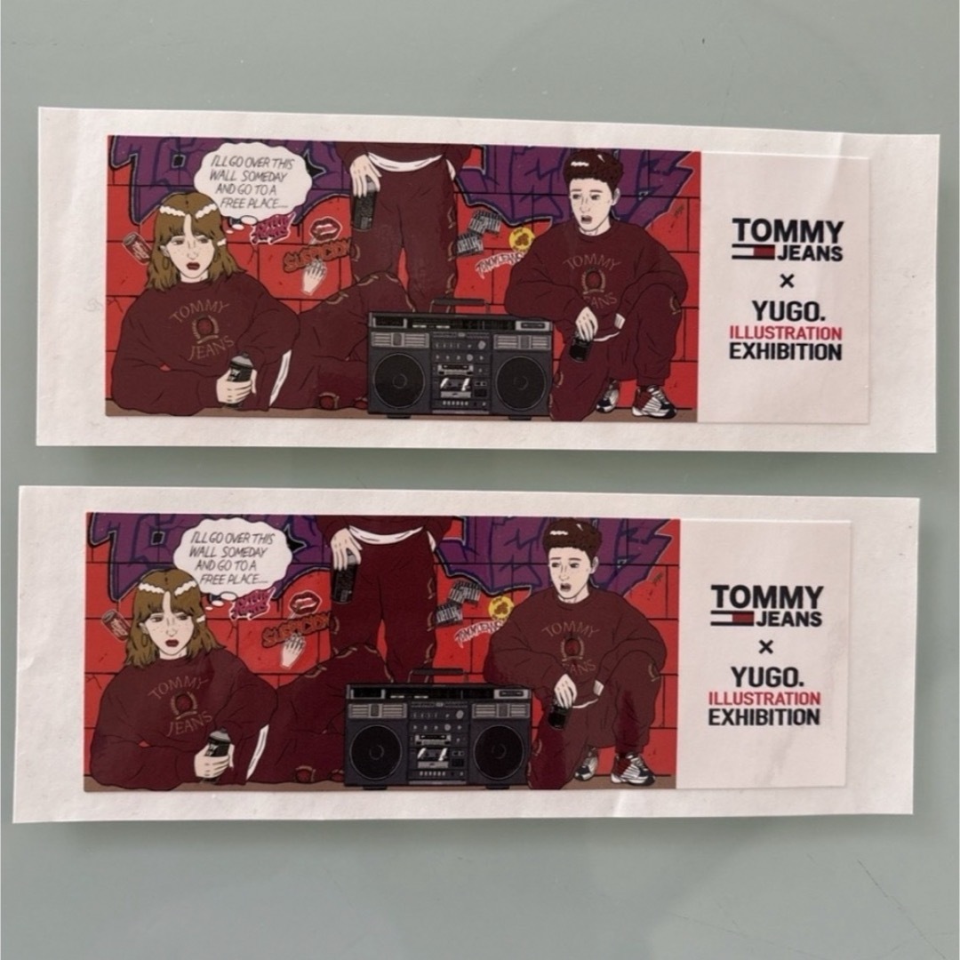 TOMMY JEANS(トミージーンズ)のTOMMY JEANS × YUGO. ステッカー×2 エンタメ/ホビーのコレクション(ノベルティグッズ)の商品写真