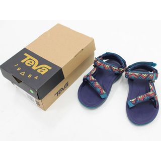 テバ(Teva)の新品 未使用品◇テバ/Teva◇15cm サンダル/シューズ/靴 濃紺×マルチカラー ハリケーン 箱付き 水遊び プール 海水浴 川遊び キャンプ アウトドア 子供 キッズ kids 男の子 女の子 夏 105032 shoes(サンダル)