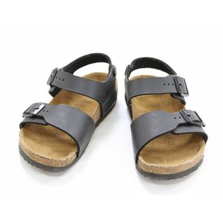 ビルケンシュトック(BIRKENSTOCK)の▲ビルケンシュトック/BIRKENSTOCK▲18cm サンダル/シューズ/靴 黒 ニューヨーク 水遊び 川遊び プール 海水浴 キャンプ アウトドア【中古】子供 キッズ kids 男の子 女の子 夏 224032 shoes(サンダル)