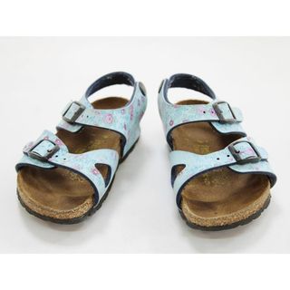 ビルケンシュトック(BIRKENSTOCK)の▲ビルケンシュトック/BIRKENSTOCK▲15cm サンダル/シューズ/靴 水色系花柄 リオ アウトドア キャンプ 水遊び 川遊び 海水浴 プール【中古】子供 キッズ kids 女の子 夏 425032 shoes(サンダル)