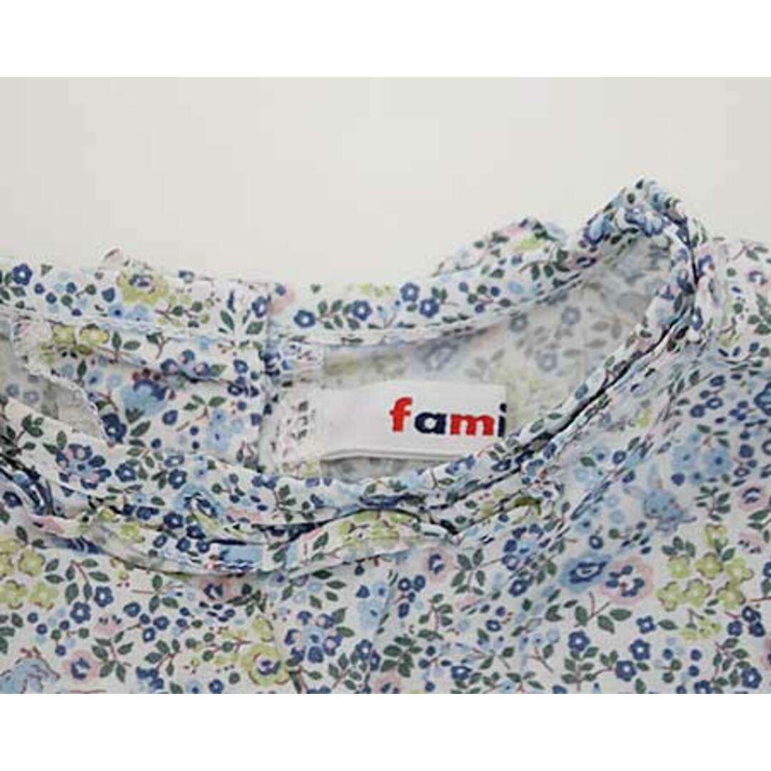 familiar(ファミリア)の【春物 新入荷!】〓ファミリア/familiar〓90cm 長袖チュニック 水色系 リバティ―プリント【中古】子供服 キッズ kids ベビー baby  女の子 春 tops 803042 キッズ/ベビー/マタニティのベビー服(~85cm)(Ｔシャツ)の商品写真