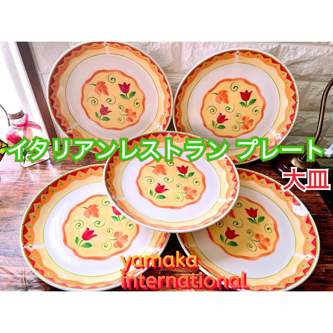 【yamaka international】イタリアン レストラン プレート5枚 インテリア/住まい/日用品のキッチン/食器(食器)の商品写真