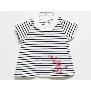 プチバトー(PETIT BATEAU)の‡プチバトー/PETIT BATEAU‡81cm 衿付半袖Tシャツ/半袖カットソー 白×紺【中古】子供服 キッズ kids ベビー服 baby 女の子 夏 615032 tops(Ｔシャツ)