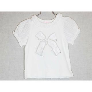 メゾピアノ(mezzo piano)の[メゾピアノ/mezzo piano]90cm 半袖カットソー/半袖Tシャツ 白 '21年製【中古】子供服 キッズ kids ベビー服 baby 女の子 夏 225032 tops(Ｔシャツ)