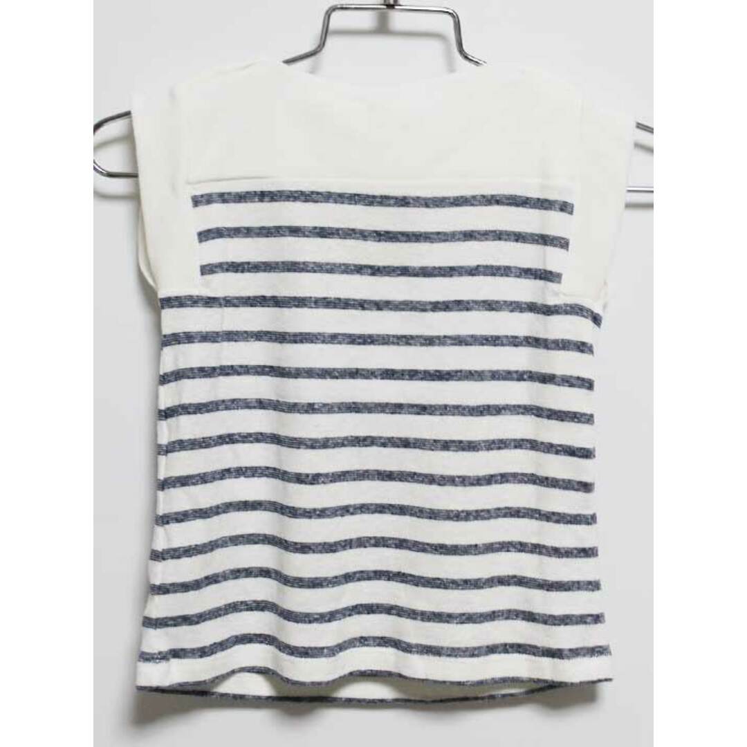 PETIT BATEAU(プチバトー)の新品 未使用品‡プチバトー/PETIT BATEAU‡74cm 半袖Tシャツ/半袖カットソー/ノースリーブ/カットソー/袖なし 白×紺 子供服 キッズ kids ベビー服 baby 女の子 夏 206032 tops キッズ/ベビー/マタニティのベビー服(~85cm)(Ｔシャツ)の商品写真