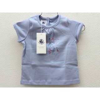 プチバトー(PETIT BATEAU)の新品 未使用品□プチバトー/PETIT BATEAU□74cm 半袖Tシャツ/半袖カットソー 薄紫 子供服 キッズ kids ベビー服 baby 女の子 夏 026022 tops(Ｔシャツ)