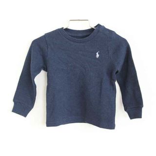 ラルフローレン(Ralph Lauren)の【春物 新入荷!】新品 未使用品†ラルフローレン/Ralph Lauren†80cm(12M) 長袖Tシャツ/長袖カットソー/ロンT 紺 子供服 キッズ kids ベビー服 baby 男の子 女の子 春秋 tops 803042(Ｔシャツ)