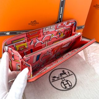 エルメス(Hermes)のエルメス アザップ シルクイン オレンジ ロング 長財布 ラウンドジップ(財布)