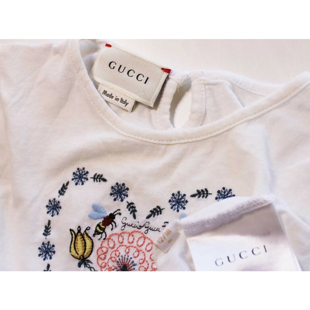 Gucci(グッチ)の[グッチ/GUCCI]82cm 半袖カットソー/半袖Tシャツ オフホワイト【中古】子供服 キッズ kids ベビー服 baby 女の子 夏 605032 tops キッズ/ベビー/マタニティのベビー服(~85cm)(Ｔシャツ)の商品写真