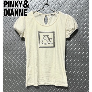 PINKY&DIANNE ベロア トップス ボリュームスリーブ 刺繍ロゴ M