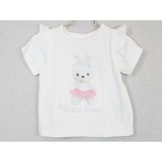 メゾピアノ(mezzo piano)の[メゾピアノ/mezzo piano]90cm 半袖カットソー/半袖Tシャツ 白 '21年製【中古】子供服 キッズ kids ベビー服 baby 女の子 夏 014032 tops(Ｔシャツ)