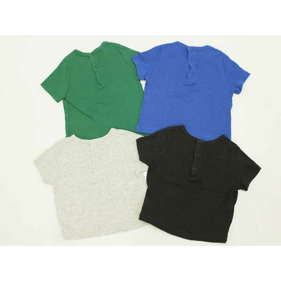 PETIT BATEAU(プチバトー)の◇プチバトー/PETIT BATEAU◇67cm 半袖Tシャツ/半袖カットソー4点set 緑＆青＆グレー＆濃紺【中古】【ネット限定】子供服 キッズ kids ベビー服 baby 男の子 夏 106032 tops キッズ/ベビー/マタニティのベビー服(~85cm)(Ｔシャツ)の商品写真