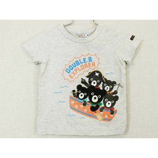 ダブルビー(DOUBLE.B)の[ミキハウスダブルB/MIKIHOUSE DOUBLE.B]90cm 半袖カットソー/半袖Tシャツ グレー【中古】子供服 キッズ kids ベビー服 baby 男の子 夏 424032 tops(Ｔシャツ)