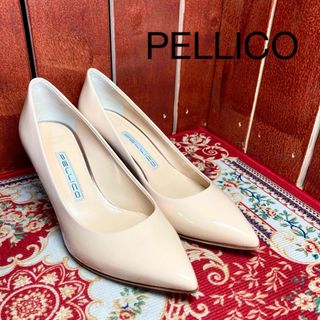 PELLICO - [美品]PELLICOピンクベージュパンプスアンドレア36