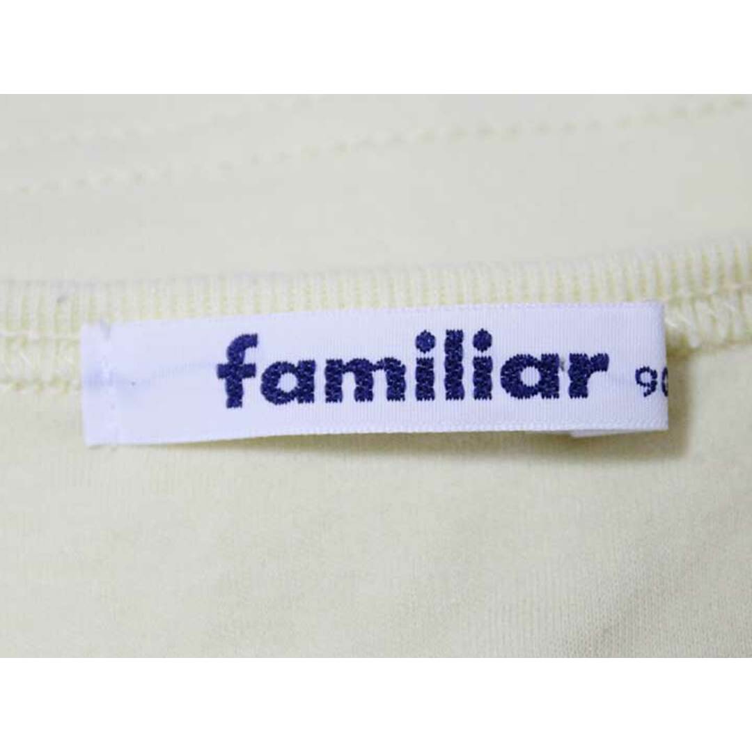 familiar(ファミリア)の《ファミリア/familiar》90cm 半袖Tシャツ/半袖カットソー 黄色【中古】子供服 キッズ kids ベビー服 baby 女の子 夏 615032 tops キッズ/ベビー/マタニティのベビー服(~85cm)(Ｔシャツ)の商品写真