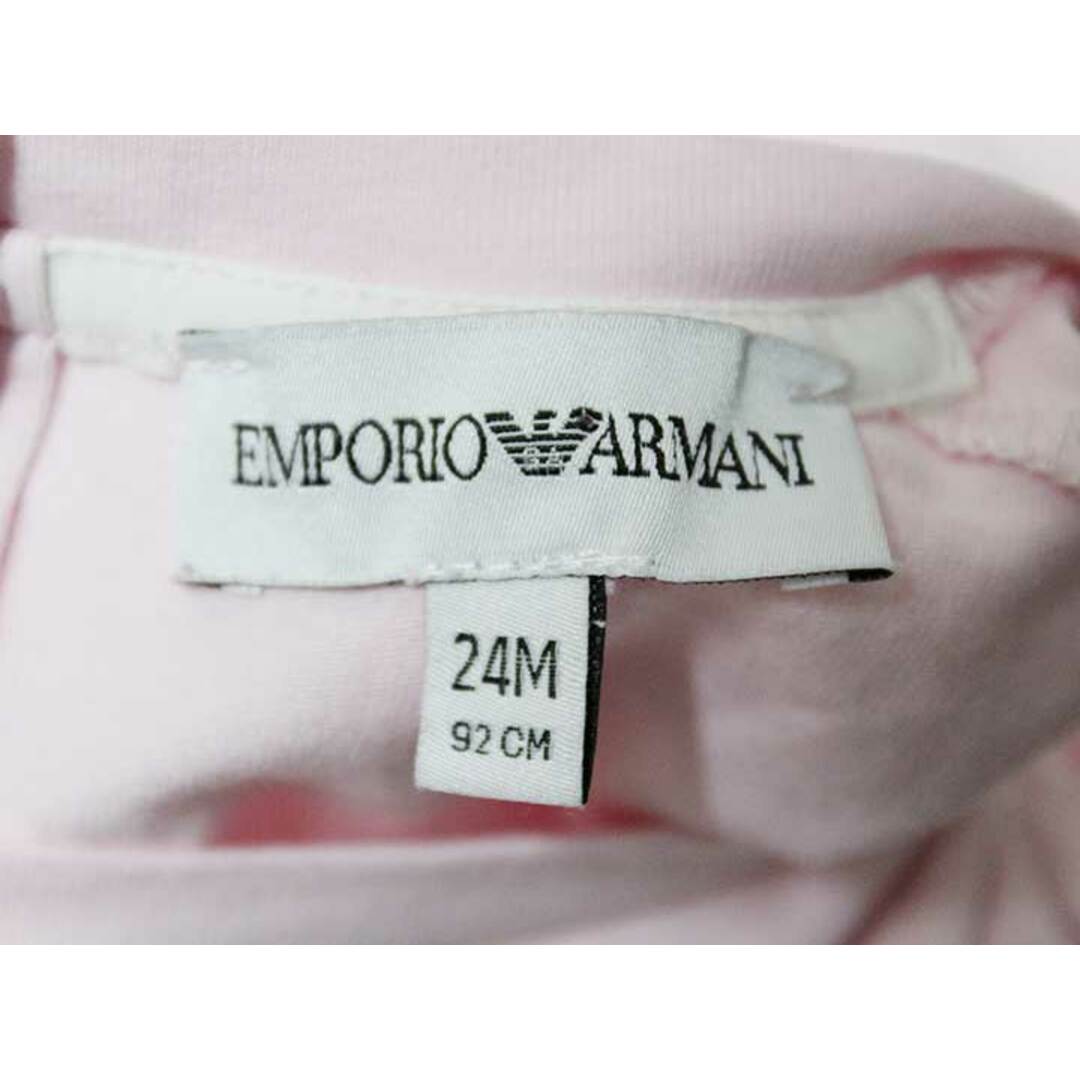 Emporio Armani(エンポリオアルマーニ)の《エンポリオアルマーニ/EMPORIO ARMANI》92cm 半袖Tシャツ/半袖カットソー ピンク【中古】子供服 キッズ kids ベビー服 baby 女の子 夏 615032 tops キッズ/ベビー/マタニティのベビー服(~85cm)(Ｔシャツ)の商品写真