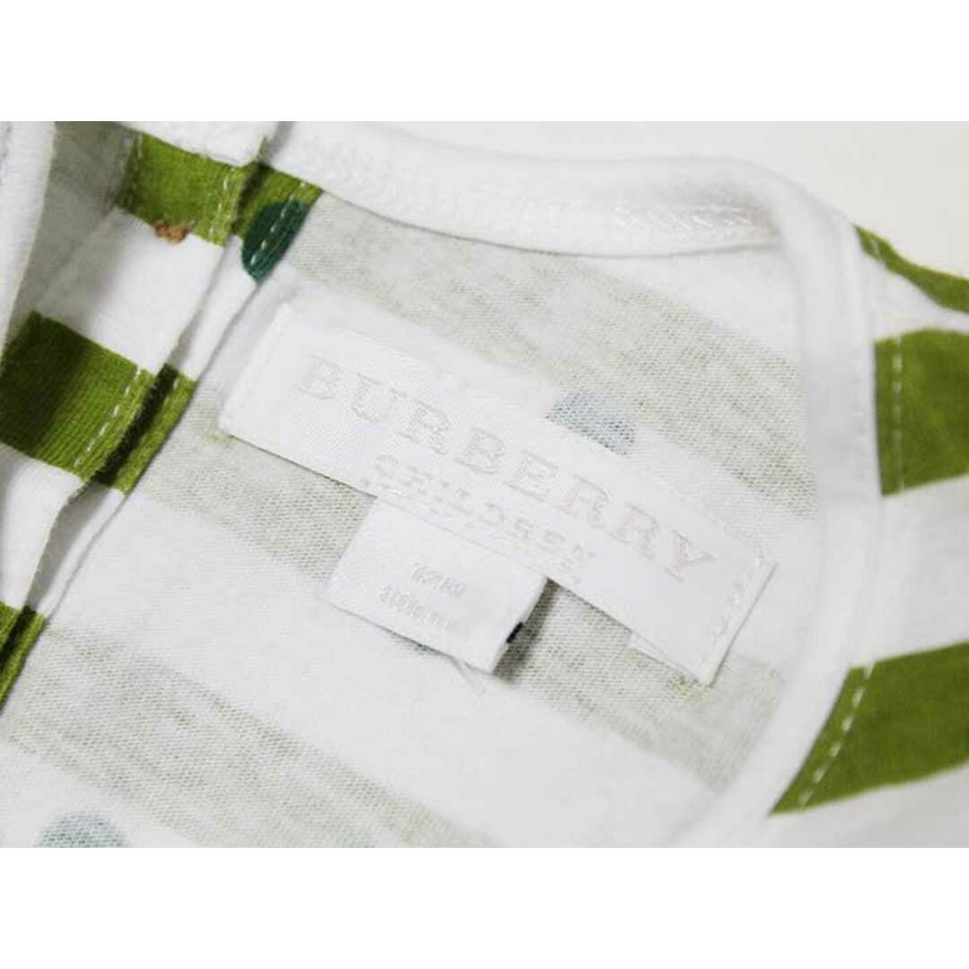 BURBERRY(バーバリー)の‡バーバリー/BURBERRY‡80cm 半袖Tシャツ/半袖カットソー 白×グリーン【中古】子供服 キッズ kids ベビー服 baby 女の子 夏 124032 tops キッズ/ベビー/マタニティのベビー服(~85cm)(Ｔシャツ)の商品写真