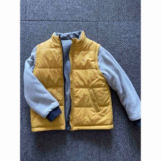 プチバトー(PETIT BATEAU)のプチバトー  リバーシブル　中綿ジャンバー　コートジャケット　アウター ブルゾン(ジャケット/上着)