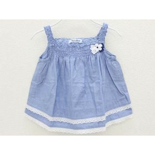 ファミリア(familiar)の[ファミリア/familiar]90cm ノースリーブブラウス ブルー【中古】子供服 キッズ kids ベビー服 baby 女の子 夏 117022 tops(シャツ/カットソー)