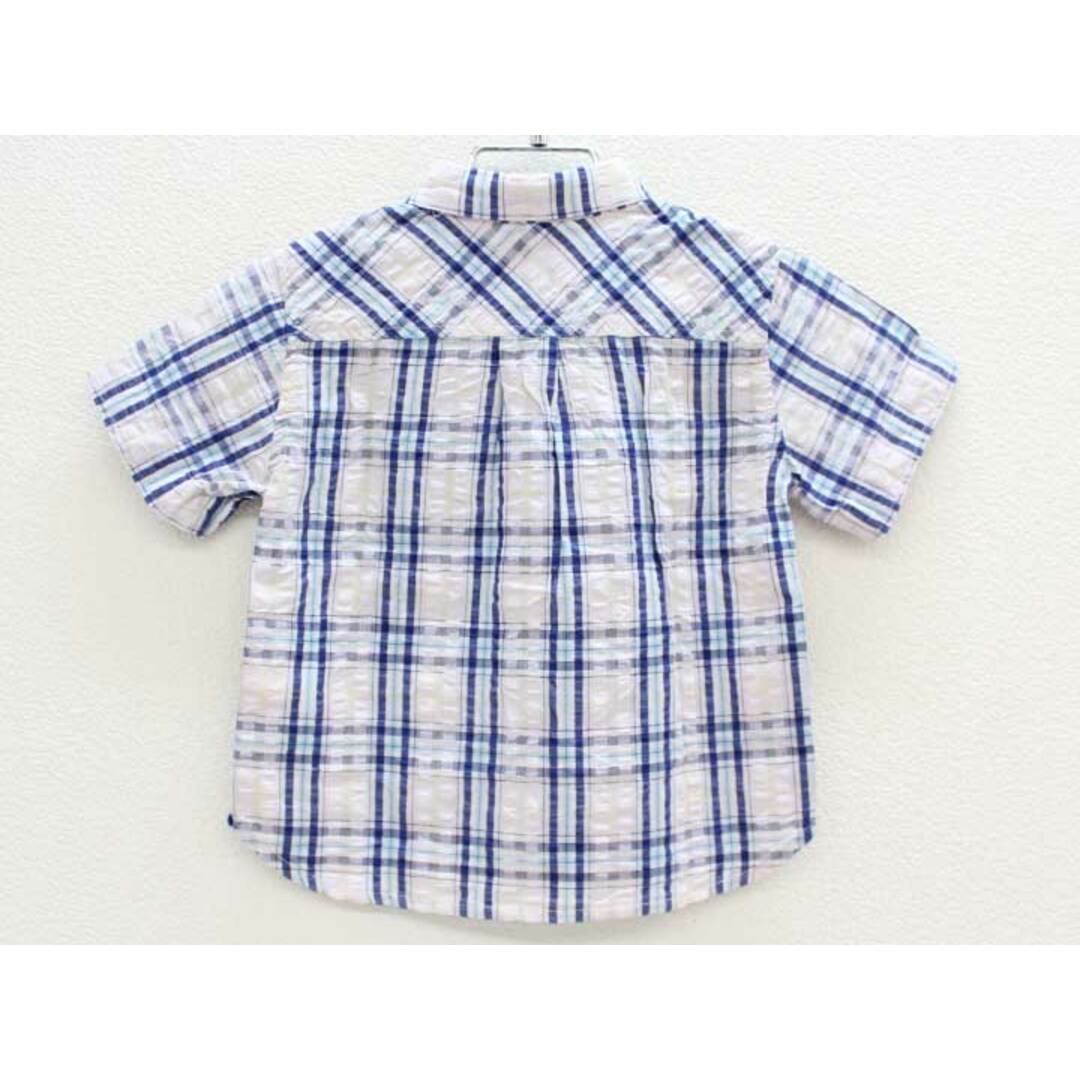 KP BOY(ケーピーボーイ)の▽ケーピーボーイ/KP BOY▽90cm 半袖シャツ 薄ピンク×紺系【中古】子供服 キッズ kids ベビー服 baby 男の子 夏 036032 tops キッズ/ベビー/マタニティのベビー服(~85cm)(シャツ/カットソー)の商品写真