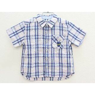 ケーピーボーイ(KP BOY)の▽ケーピーボーイ/KP BOY▽90cm 半袖シャツ 薄ピンク×紺系【中古】子供服 キッズ kids ベビー服 baby 男の子 夏 036032 tops(シャツ/カットソー)