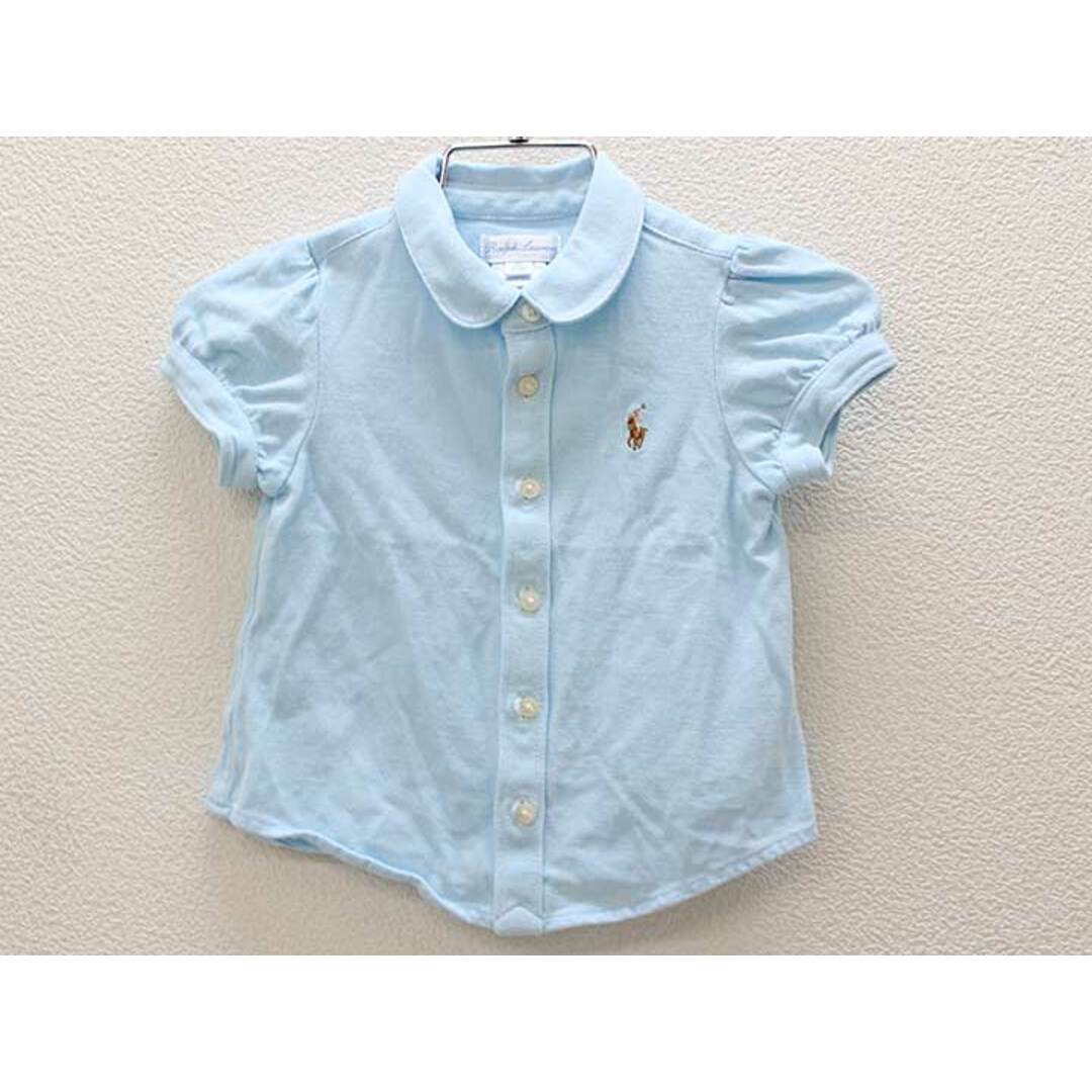 Ralph Lauren(ラルフローレン)の▽ラルフローレン/Ralph Lauren▽80cm 半袖カットソーブラウス 水色【中古】子供服 キッズ kids ベビー服 baby 女の子 夏 607032 tops キッズ/ベビー/マタニティのベビー服(~85cm)(シャツ/カットソー)の商品写真