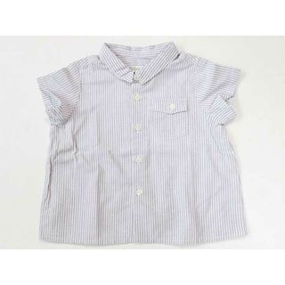 ☆ボンポワン/BONPOINT☆70cm 半袖シャツ グレー×白 【中古】子供服 キッズ kids ベビー服 baby 男の子 女の子 夏 205032 tops(シャツ/カットソー)