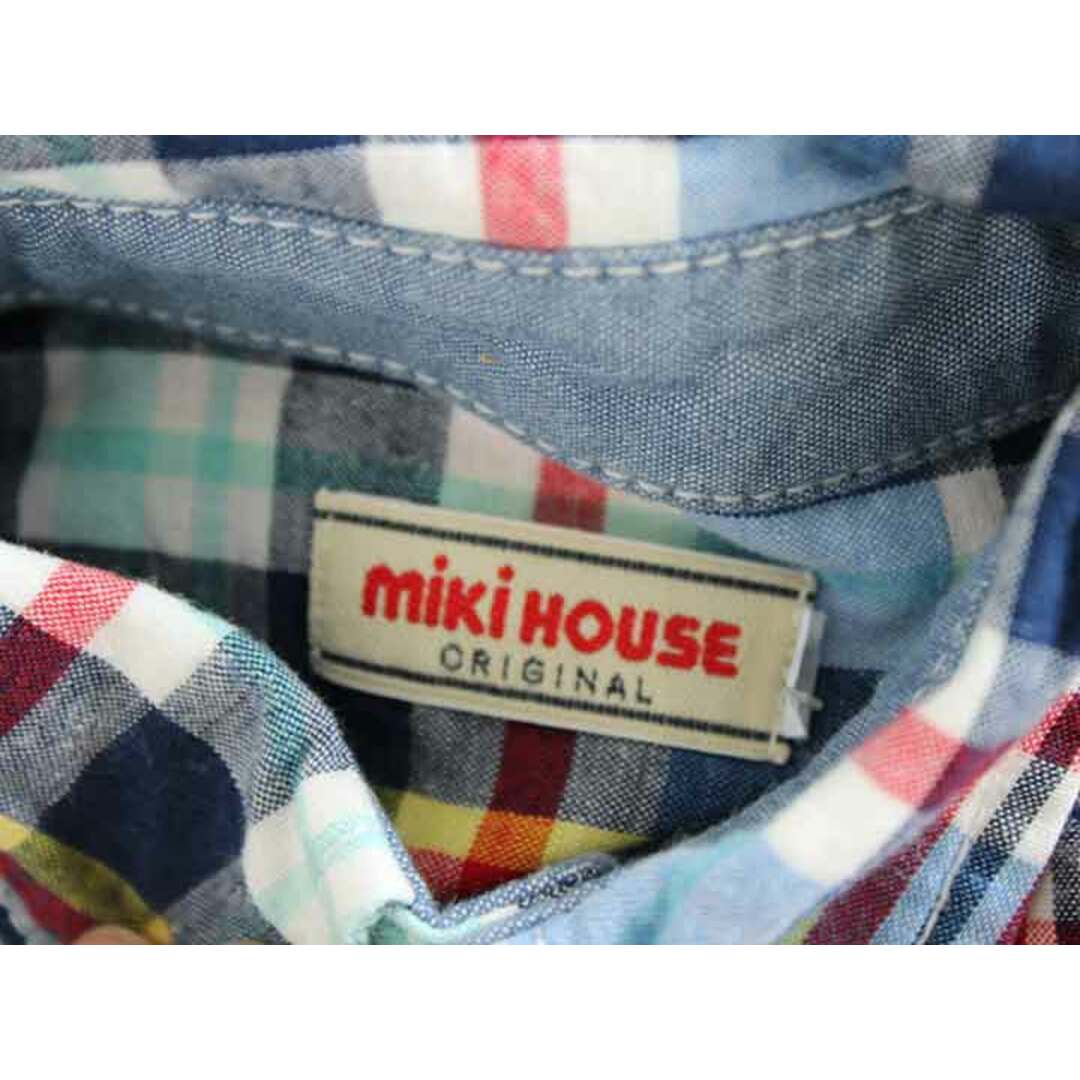 mikihouse(ミキハウス)の†ミキハウス/MIKIHOUSE†80cm 半袖シャツ 紺×白【中古】子供服 キッズ kids ベビー服 baby 男の子 夏 824032 tops キッズ/ベビー/マタニティのベビー服(~85cm)(シャツ/カットソー)の商品写真