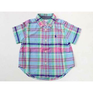 ラルフローレン(Ralph Lauren)の☆ラルフローレン/Ralph Lauren☆80cm 半袖シャツ 水色×ピンク 【中古】子供服 キッズ kids ベビー服 baby 男の子 夏 615032 tops(シャツ/カットソー)