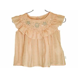 メゾピアノ(mezzo piano)の[メゾピアノ/mezzo piano]90cm 半袖ブラウス ピンク【中古】子供服 キッズ kids ベビー服 baby 女の子 夏 225032 tops(シャツ/カットソー)