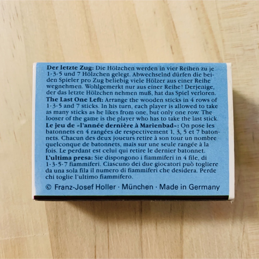 3115：ドイツ製 マリエンバード ミニゲーム マッチ マッチラベル エンタメ/ホビーのテーブルゲーム/ホビー(その他)の商品写真