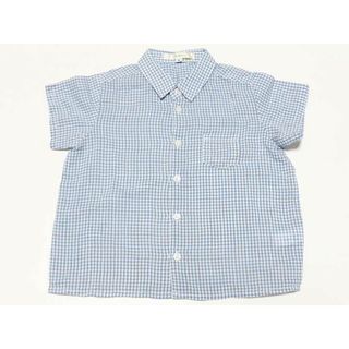 シップス(SHIPS)の‡シップス/SHIPS kids‡80cm 半袖シャツ 白×ブルー【中古】子供服 キッズ kids ベビー服 baby 男の子 夏 126022 tops(シャツ/カットソー)