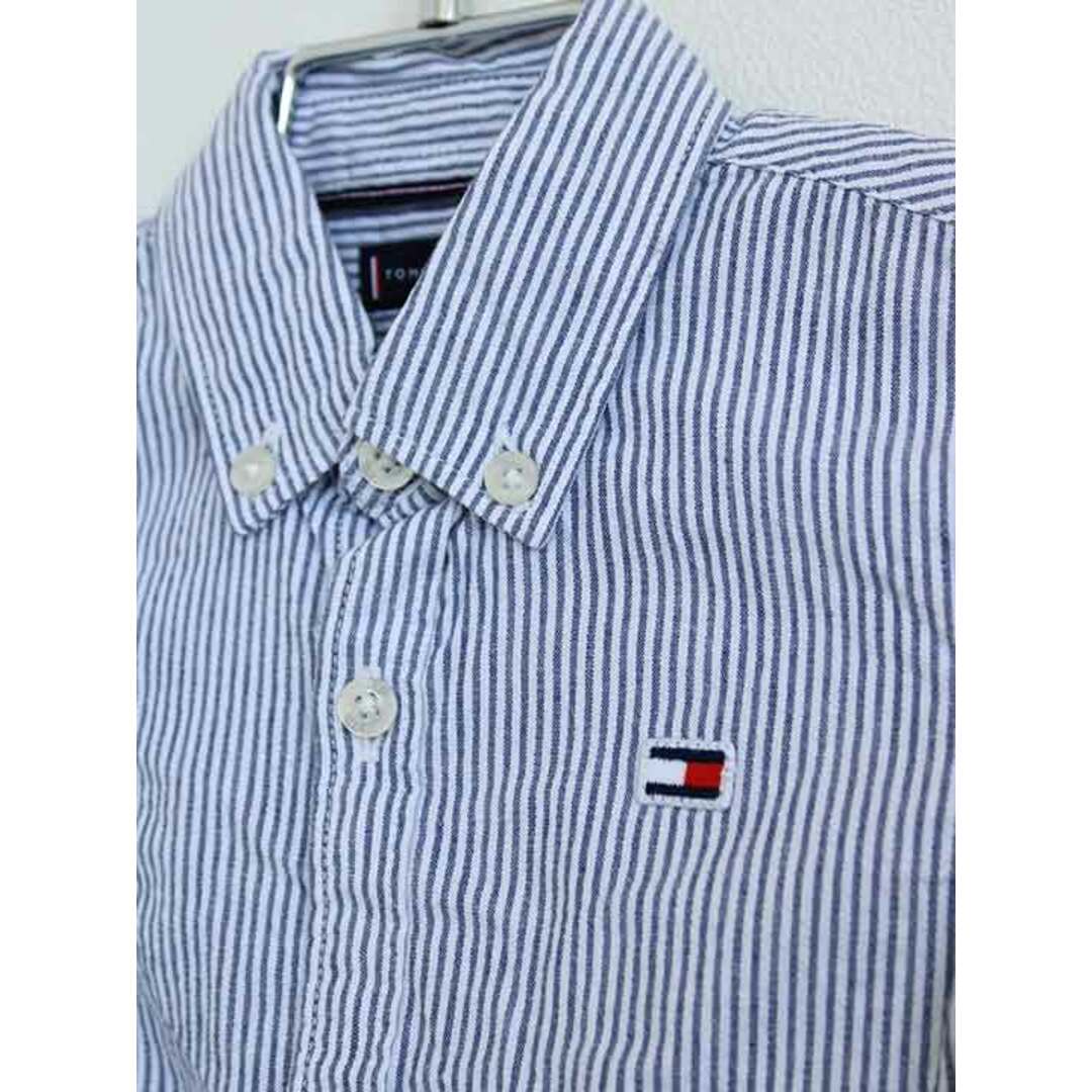 TOMMY HILFIGER(トミーヒルフィガー)の【春夏物 新入荷!】†トミーヒルフィガー/TOMMY HILFIGER†80cm 長袖シャツ 紺×白【中古】子供服 キッズ kids ベビー服 baby 男の子 女の子 春秋 tops 803042 キッズ/ベビー/マタニティのベビー服(~85cm)(シャツ/カットソー)の商品写真