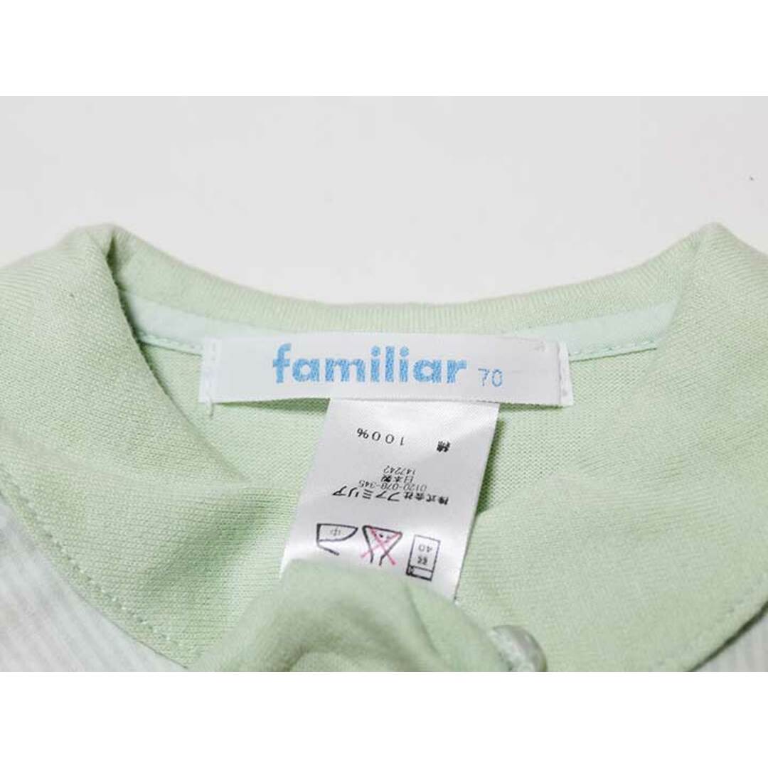 familiar(ファミリア)の【春物 新入荷!】‡ファミリア/familiar‡70cm 長袖カットソーシャツ/ブラウス グリーン【中古】子供服 キッズ kids ベビー服 baby 男の子 春 tops 803042 キッズ/ベビー/マタニティのベビー服(~85cm)(シャツ/カットソー)の商品写真