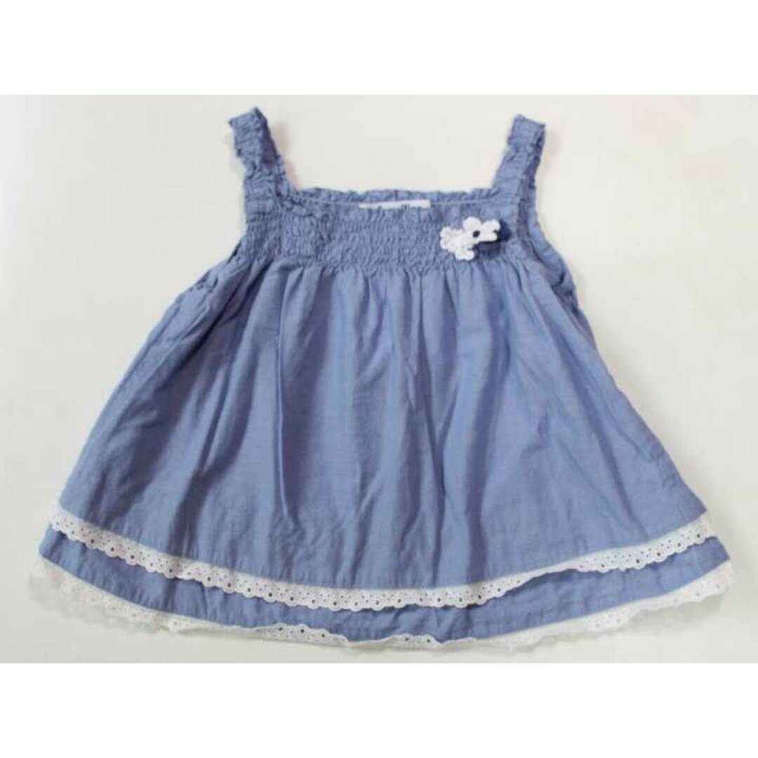 familiar(ファミリア)の☆ファミリア/familiar☆90cm 半袖ブラウス 水色 【中古】子供服 キッズ kids ベビー服 baby 女の子 夏 615032 tops キッズ/ベビー/マタニティのベビー服(~85cm)(シャツ/カットソー)の商品写真