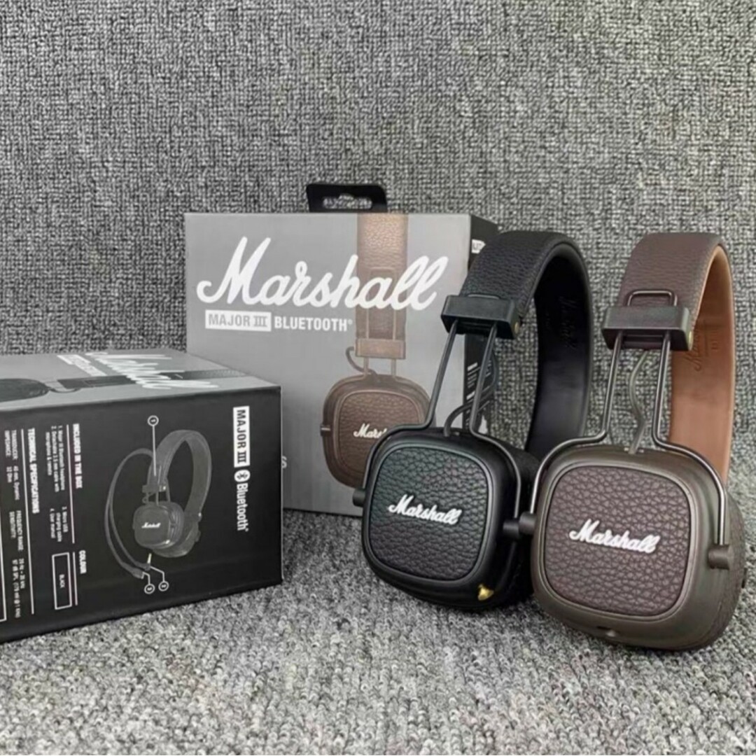 Marshall(マーシャル)のmp Marshall MAJOR III BLUETOOTH ブラック スマホ/家電/カメラのオーディオ機器(ヘッドフォン/イヤフォン)の商品写真