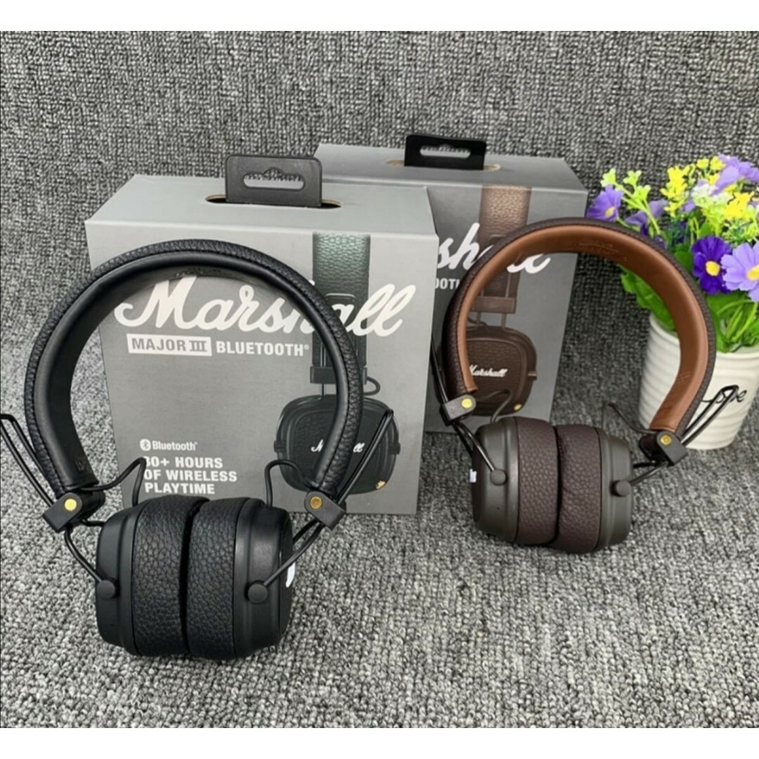 Marshall(マーシャル)のmp Marshall MAJOR III BLUETOOTH ブラック スマホ/家電/カメラのオーディオ機器(ヘッドフォン/イヤフォン)の商品写真