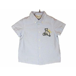 グッチ(Gucci)の[グッチ/GUCCI]82cm 半袖シャツ ブルー×白【中古】子供服 キッズ kids ベビー服 baby 男の子 夏 605032 tops(シャツ/カットソー)