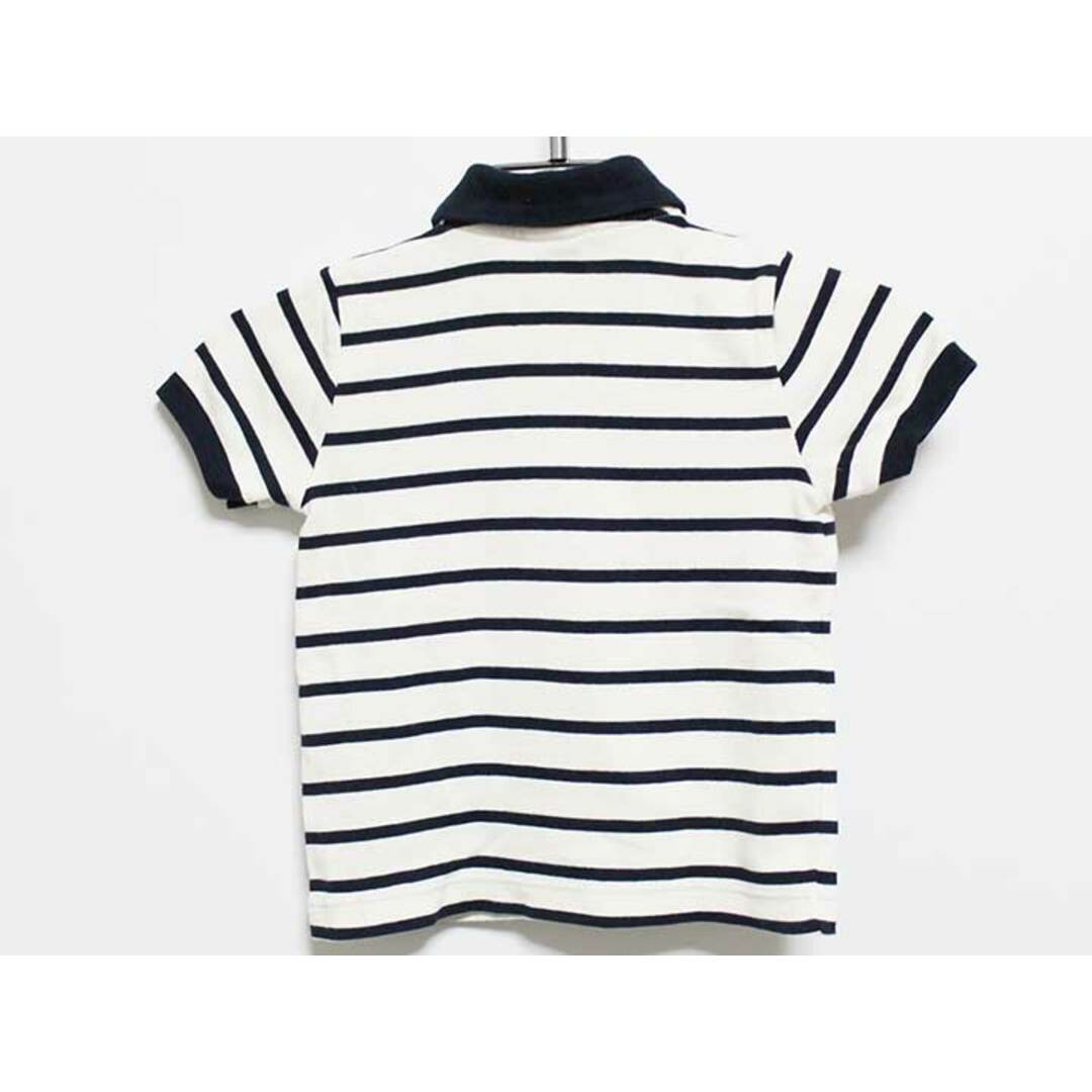 PETIT BATEAU(プチバトー)の‡プチバトー/PETIT BATEAU‡81cm 半袖ポロシャツ 白×紺【中古】子供服 キッズ kids ベビー服 baby 男の子 女の子 夏 615032 tops キッズ/ベビー/マタニティのベビー服(~85cm)(シャツ/カットソー)の商品写真