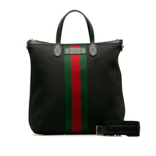 グッチ(Gucci)の美品 グッチ シェリーライン トートバッグ ショルダーバッグ 2WAY 619751 キャンバス レディース GUCCI 【222-42992】(トートバッグ)