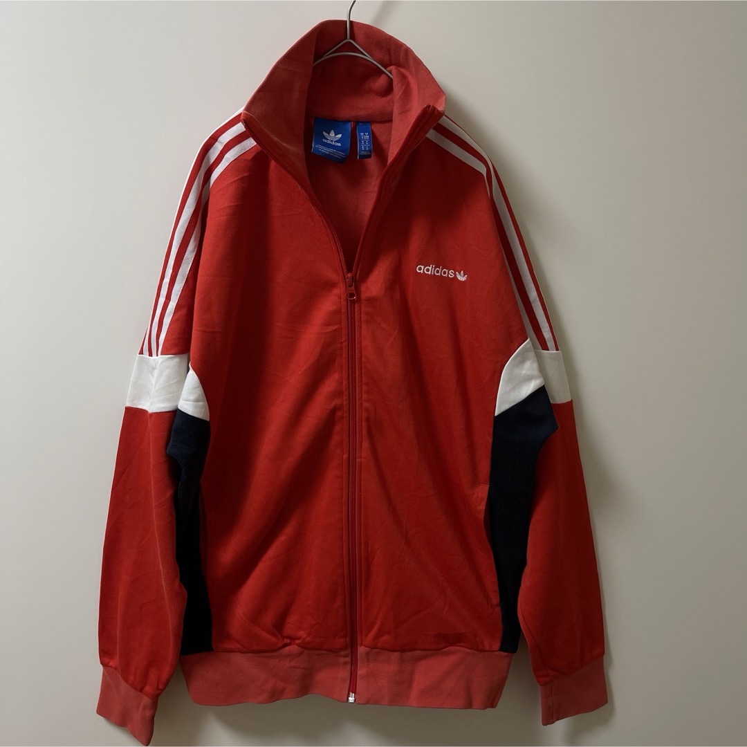 Originals（adidas）(オリジナルス)の70s復刻XL】アディダス古着トラックジャケット刺繍ジャージ レッド赤ホワイト白 メンズのトップス(ジャージ)の商品写真