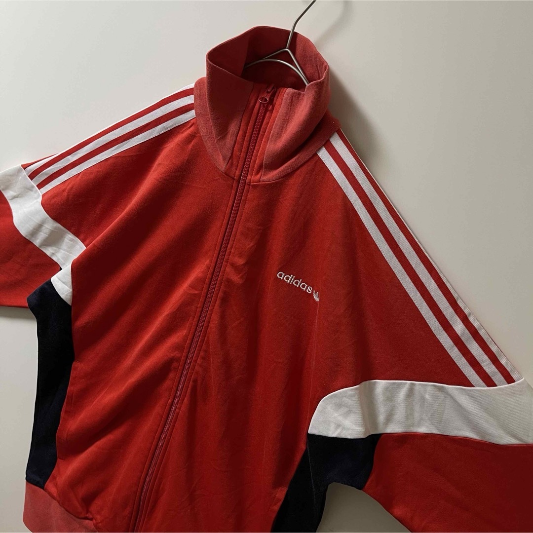 Originals（adidas）(オリジナルス)の70s復刻XL】アディダス古着トラックジャケット刺繍ジャージ レッド赤ホワイト白 メンズのトップス(ジャージ)の商品写真