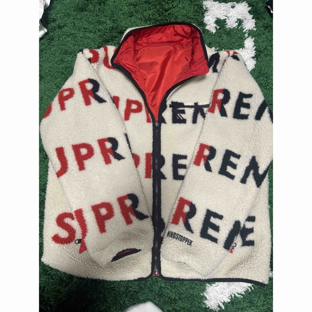 Supreme(シュプリーム)のReversible Logo Fleece Jacket "White" XL メンズのジャケット/アウター(ブルゾン)の商品写真