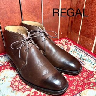 リーガル(REGAL)のREGALチャッカブーツブラウン24.5cm(ブーツ)