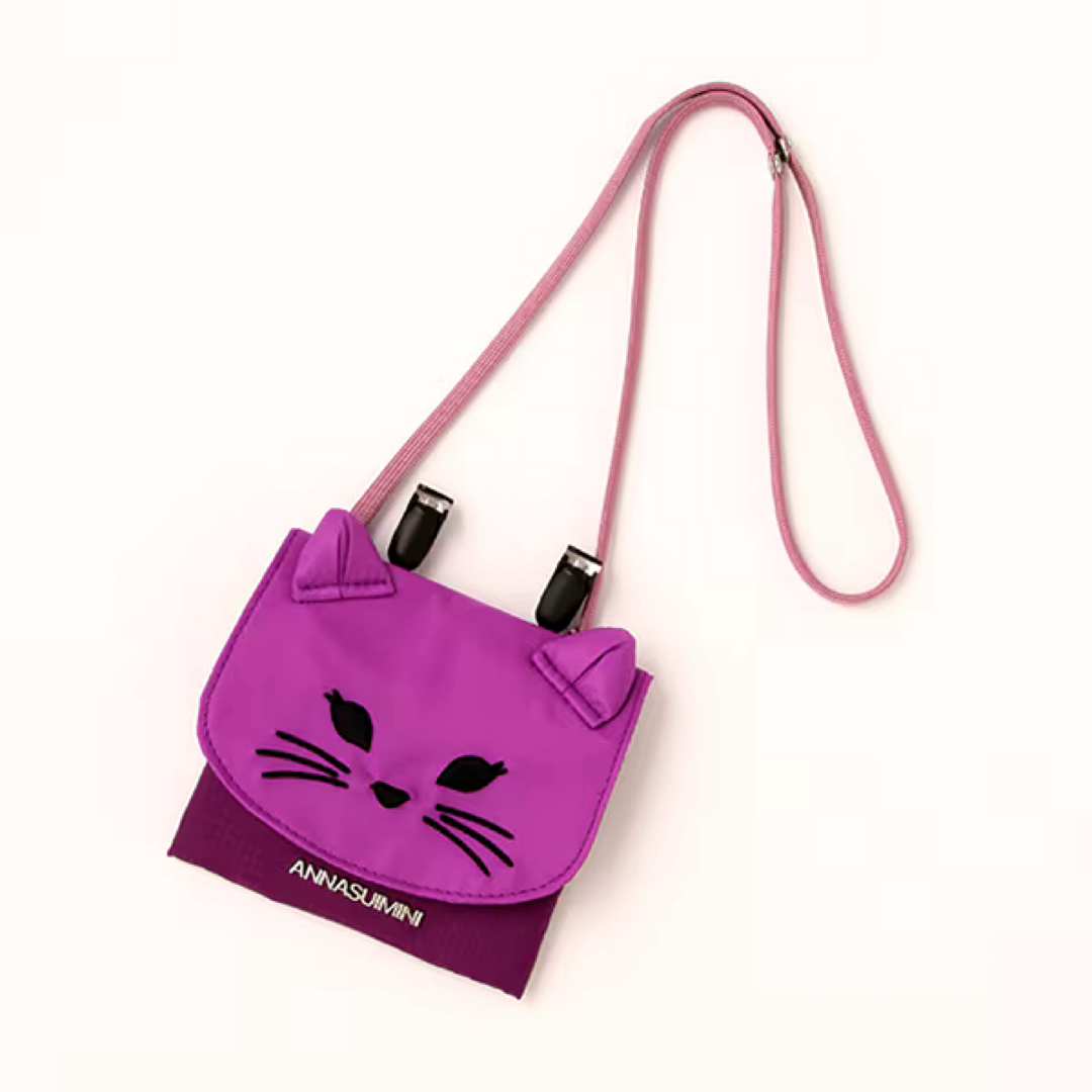 ANNA SUI mini(アナスイミニ)のアナスイミニ猫移動ポケット　小物　ポッチ キッズ/ベビー/マタニティのこども用バッグ(ポシェット)の商品写真